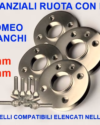 Kit 4 Distanziali FIAT ALFA ROMEO LANCIA + bulloni