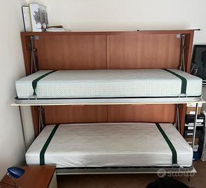 Letto a castello a scomparsa moretto marflex