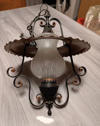 Lampada vintage a sospensione con  catena
