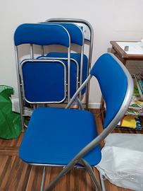 Set di 4 sedie pieghevoli