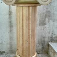 Colonna decorativa + vaso dipinto a mano