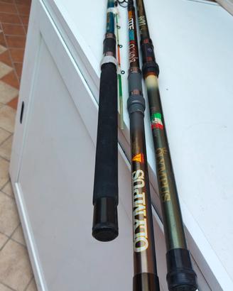 3 canne da pesca 
