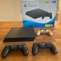 PS4 500gb+3 controller+9 giochi+borsa porta PS4