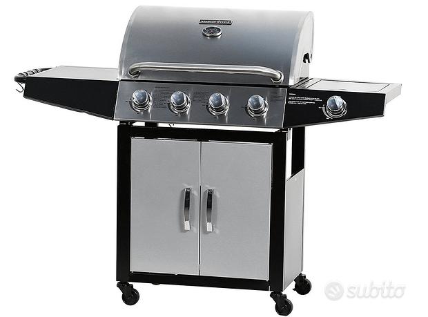 Barbecue griglia inox 60x40 laterale barbecue bbq
