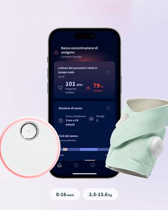 Owlet Dream Sock con SENSORE  e BATTERIA NUOVA