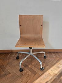 Sedia ufficio in legno IKEA vintage anni 90