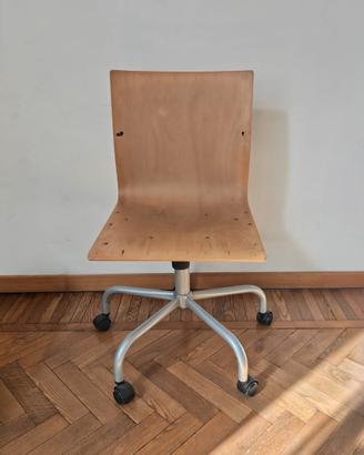 Sedia ufficio in legno IKEA vintage anni 90