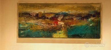 Quadro a olio su tela di Gelindo Crivellaro