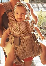 BabyBjorn Marsupio One Air  Mesh 3D Beige grigio