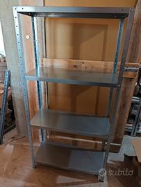 scaffali in metallo a 4 ripiani cm75x30x145h