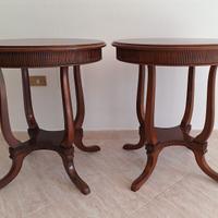 Tavolino in legno intarsiato diam. 70