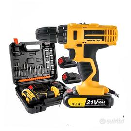 Avvitatore Trapano potente 2 batterie set valigia