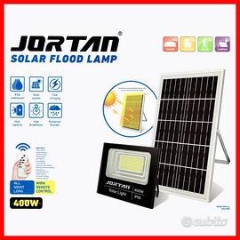 🔋Faro a Led 400W con Pannello Solare Lunga Durata