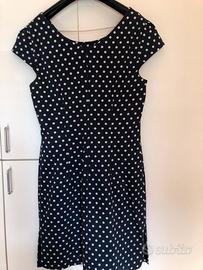 Abito donna blu a pois