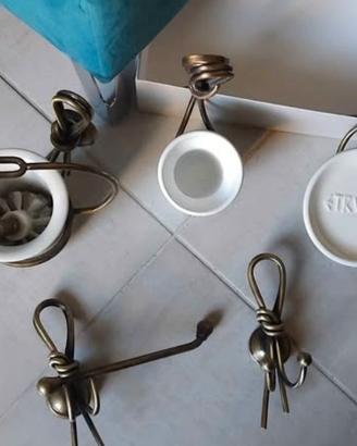 Etrusca Nodo accessori bagno nuovi 5 pz