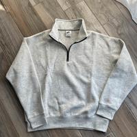 Felpa Nike grigia con zip al collo