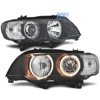 FARI BMW X5 E53 99-03 ANGEL EYES FONDO NERO ANELLO