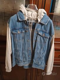 giacca denim Jean e felpa con cappuccio Primark XL