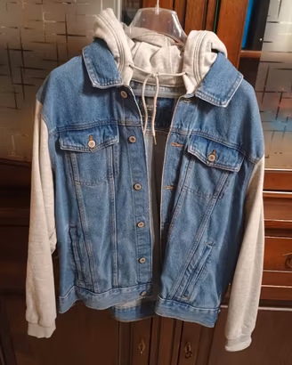 giacca denim Jean e felpa con cappuccio Primark XL