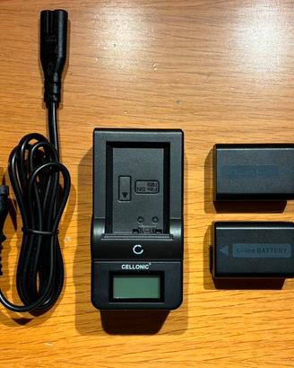 2x BATTERIE FOTOGRAFICHE + CARICABATTERIE CELLONIC