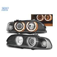 FARI BMW E39 00-03 XENON ANGEL EYES FONDO NERO