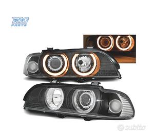FARI BMW E39 00-03 XENON ANGEL EYES FONDO NERO