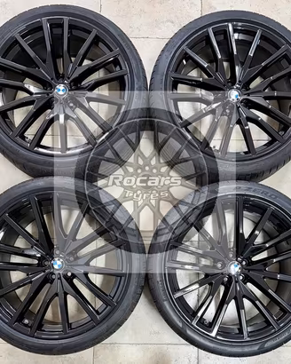 Cerchi 22 neri e pneumatici originali Bmw X5 X6