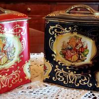 coppia di latte vittoriane vintage