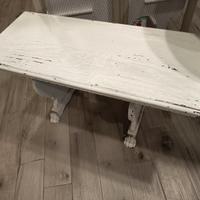 Tavolino rettangolare basso Shabby Chic