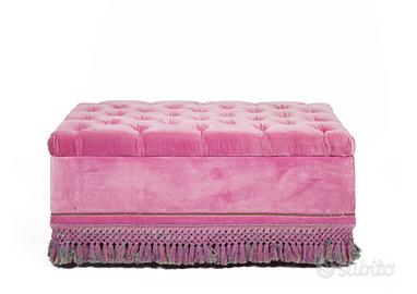 Pouf in velluto rosa
