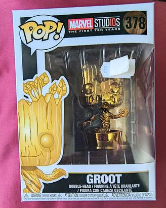 Pop! Marvel Studios  #378  Groot Gold Chrome Nuovo
