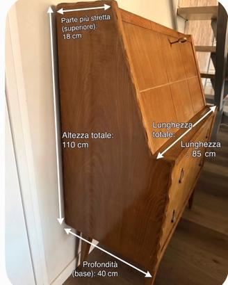 Cassettiera Secretaire - scrittoio vintage mobile