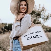 Lotto tote bag borse da spiaggia donna juta cotone