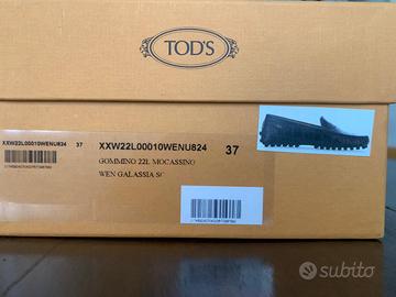 Tod’s donna gommini blu galassia coccodrillo goffr