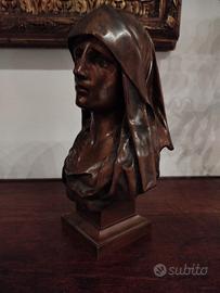 antico busto Madonna velata metà 800 francese 