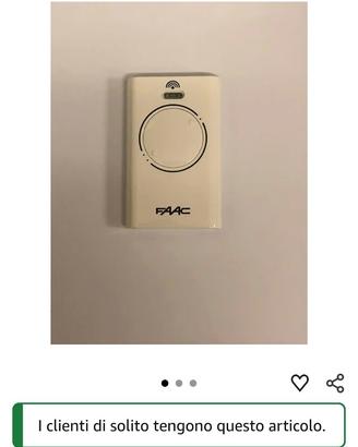 Telecomando cancello faac