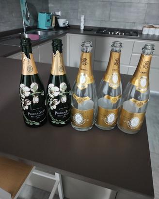 bottiglie champagne vuote 