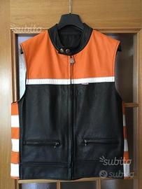 Giubbotto moto senza maniche in pelle tg 48