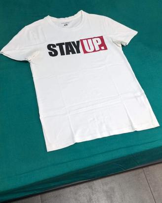 T-shirt Terranova “STAY UP.” bianca – Taglia XS
