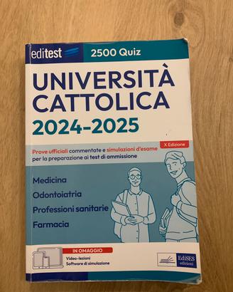Libro editest quiz medicina univerisità cattolica