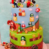 Torta scenografica Mario Bros