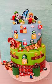 Torta scenografica Mario Bros