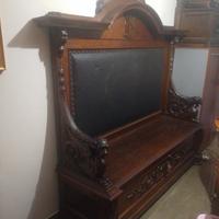 CASSAPANCA D EPOCA IN NOCE INTARSIATA SPLENDIDA 