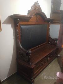 CASSAPANCA D EPOCA IN NOCE INTARSIATA SPLENDIDA 