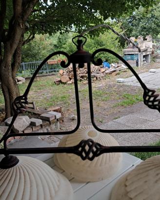 lampadario rustico 