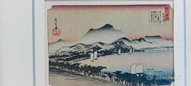 6 stampe antiche di Hokusai rarissime 