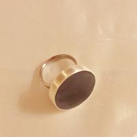 Anello vintage argento 925 e pietra di onice