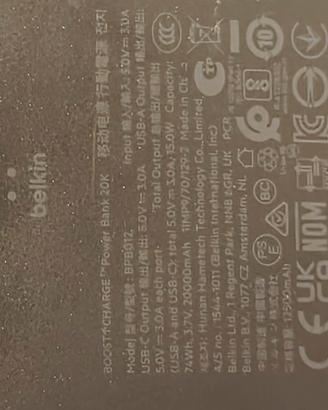 Power bank Belkin 20k