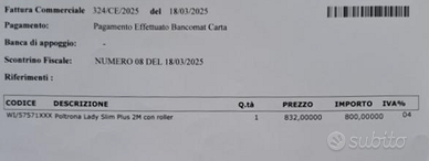 poltrona elettrica reclinabile per anziani