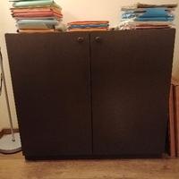 LIBRERIA BASSA DUE ANTE IN LEGNO LAMINATO MARRONE